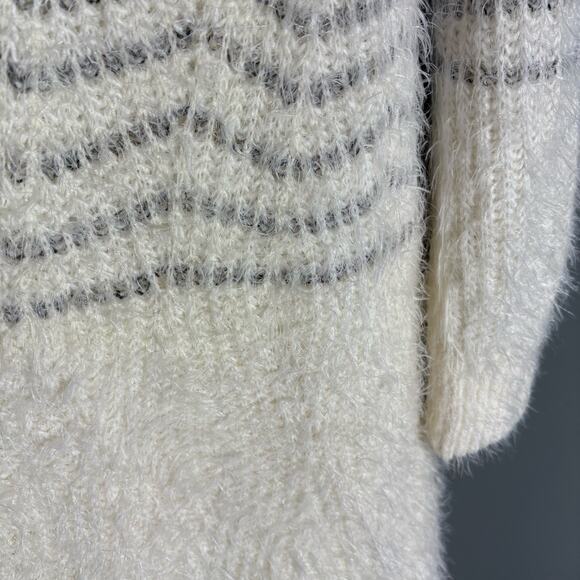 Sleeping On Snow Anthropologie Ivory Eyelash Alpaca Wool Blend Sweater Dress XS - Picture 3 of 9
